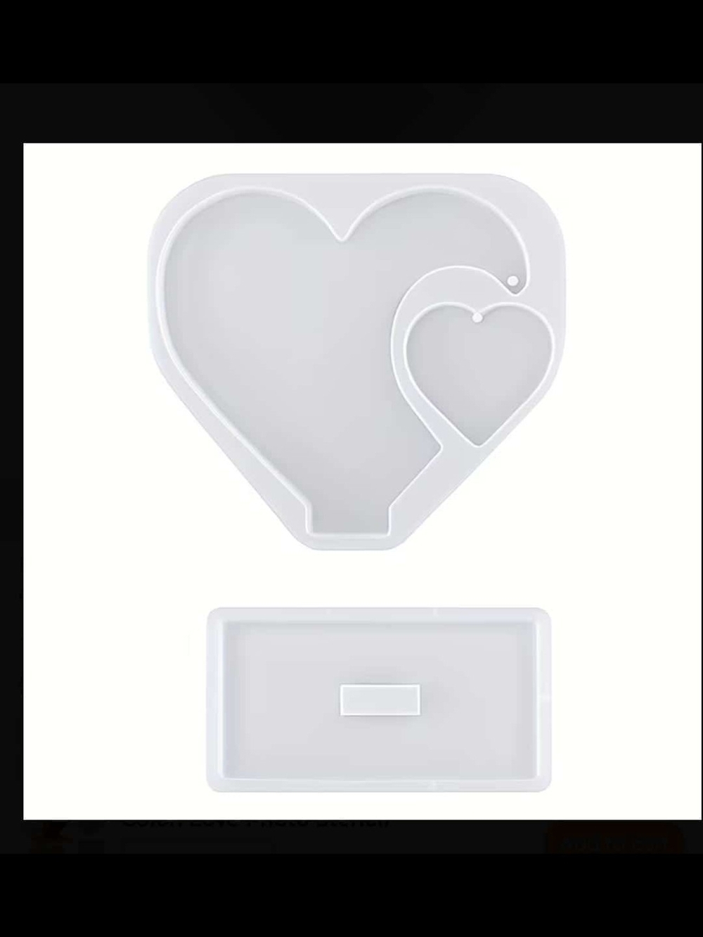 & Other Stories White Heart and Rectangle Resin Mold Set